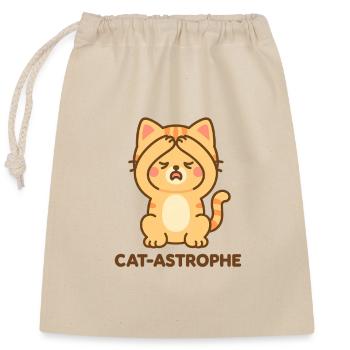 Astrophe de chat - Sac cadeau en coton avec cordon (25 x 30 cm) - nature - Devant