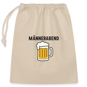 Men's night out - Closable cotton gift bag (25x30cm) - nature - Front