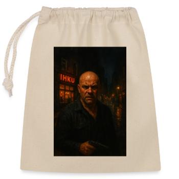 Timo de la Nuit - Sac cadeau en coton avec cordon (25 x 30 cm) - nature - Devant