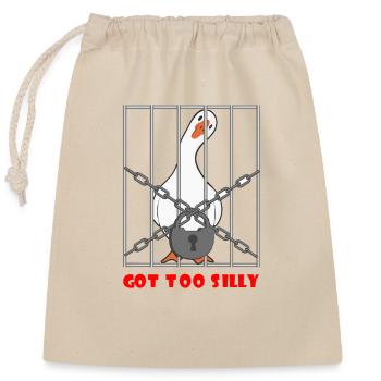 Goose – Got Too Silly - Closable cotton gift bag (25x30cm) - nature - Front