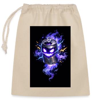 Violette Spukkanone Halloween - Verschließbarer Geschenkbeutel aus Baumwolle (25x30cm) - Natur - Vorne