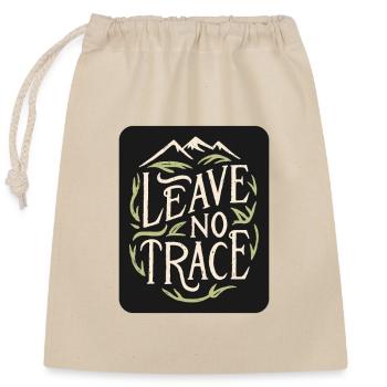 Leave no trace hiking - Closable cotton gift bag (25x30cm) - nature - Front