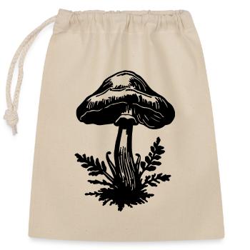 Mushroom Mushroom Picker - Closable cotton gift bag (25x30cm) - nature - Front