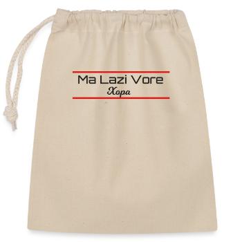 Hopa Xopa Lazca Lazuri Lazisch T-Shirt - Verschließbarer Geschenkbeutel aus Baumwolle (25x30cm) - Natur - Vorne