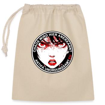 Antifa Disorder Office - Closable cotton gift bag (25x30cm) - nature - Front