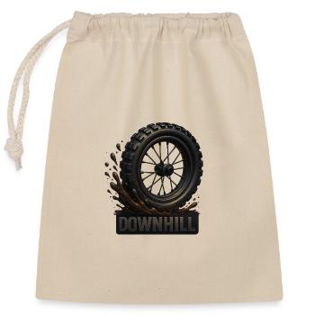 Pneu de VTT de descente - Sac cadeau en coton avec cordon (25 x 30 cm) - nature - Devant