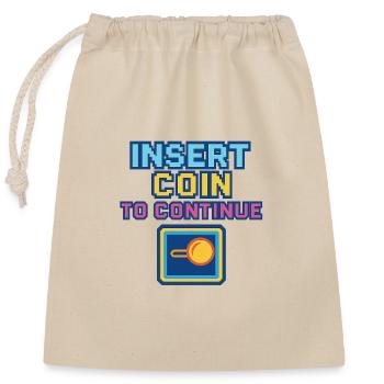 Conception de jeux d’arcade Retro Pixel - Sac cadeau en coton avec cordon (25 x 30 cm) - nature - Devant