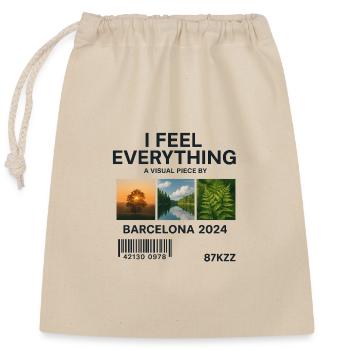I Feel Everything: Visuelles Werk Barcelona - Verschließbarer Geschenkbeutel aus Baumwolle (25x30cm) - Natur - Vorne