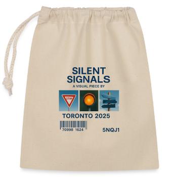 Stille Signale: Toronto 2025 - Verschließbarer Geschenkbeutel aus Baumwolle (25x30cm) - Natur - Vorne