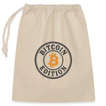 Bitcoin Edition - Closable cotton gift bag (25x30cm) - nature - Front