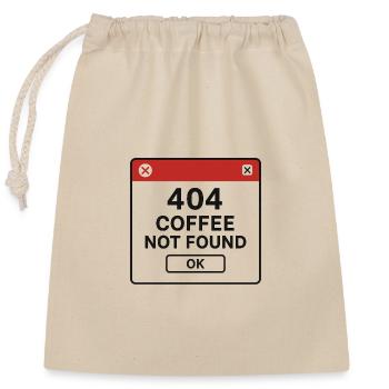 404 café non trouvé - Sac cadeau en coton avec cordon (25 x 30 cm) - nature - Devant