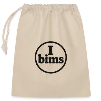 I_bims - Sac cadeau en coton avec cordon (25 x 30 cm) - nature - Devant