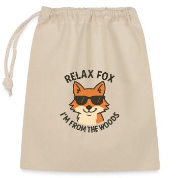 Détendez-vous, Renard des forêts - Sac cadeau en coton avec cordon (25 x 30 cm) - nature - Devant