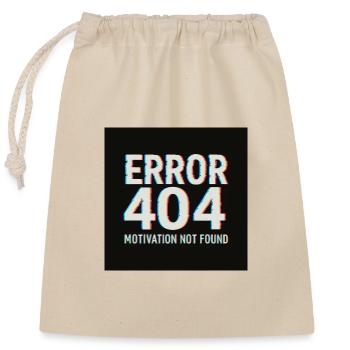 Motivation 404 Glitch Rétro - Sac cadeau en coton avec cordon (25 x 30 cm) - nature - Devant