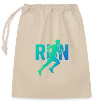 Dynamic Runner RUN - Closable cotton gift bag (25x30cm) - nature - Front