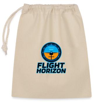 Flight Horizon Logo - Sac cadeau en coton avec cordon (25 x 30 cm) - nature - Devant