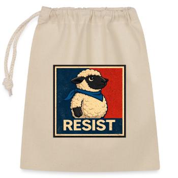 Resistance Lamb Poster - Closable cotton gift bag (25x30cm) - nature - Front