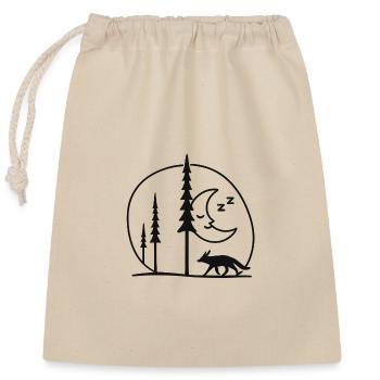 Lunar Night Fox Forest Silhouette Fans Gift - Closable cotton gift bag (25x30cm) - nature - Front