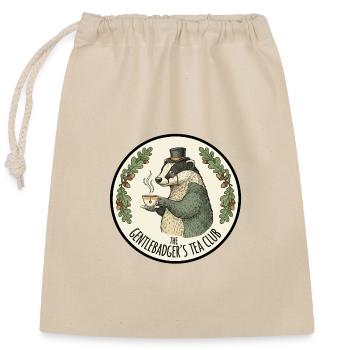 Le Club de Thé Gentlebadger - Sac cadeau en coton avec cordon (25 x 30 cm) - nature - Devant