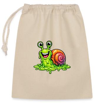Tu me rends de la slime - Sac cadeau en coton avec cordon (25 x 30 cm) - nature - Devant