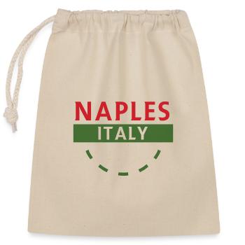 Neapel Italien Emblem Arc - Verschließbarer Geschenkbeutel aus Baumwolle (25x30cm) - Natur - Vorne