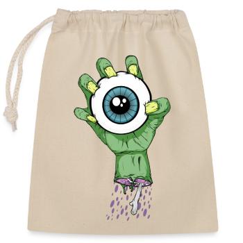 Oeil de zombie - Sac cadeau en coton avec cordon (25 x 30 cm) - nature - Devant