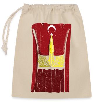 Empire ottoman guerrier ottoman Janitscharen - Sac cadeau en coton avec cordon (25 x 30 cm) - nature - Devant
