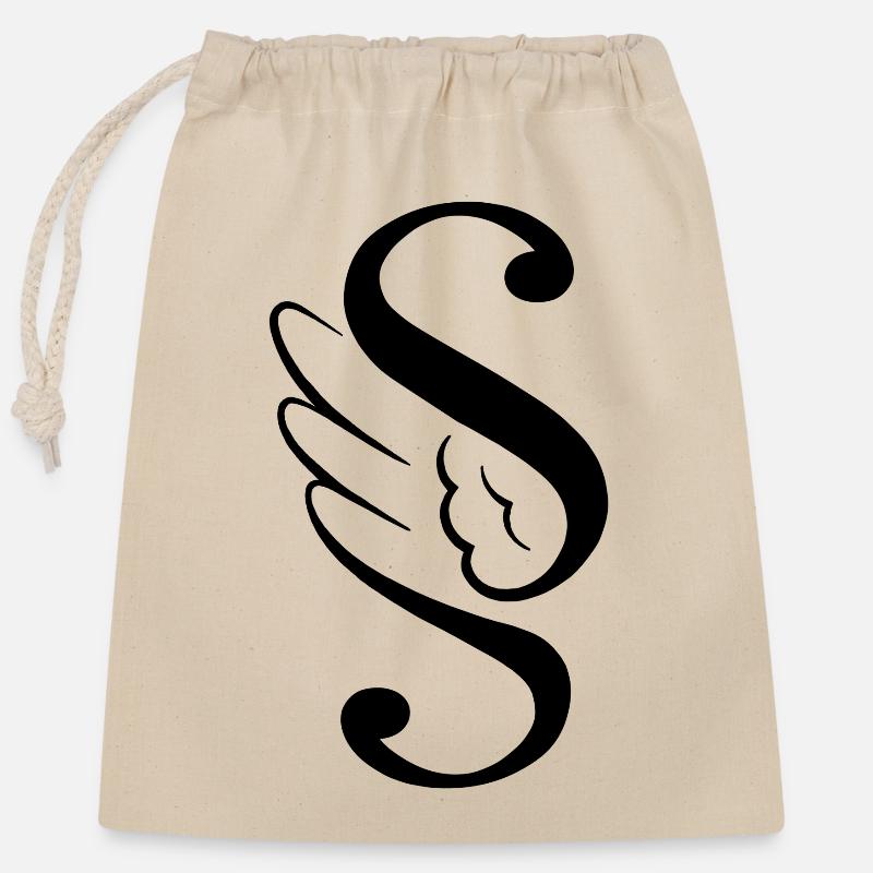 Paragraph Paragraph Wing Wings - Closable cotton gift bag (25x30cm) - nature