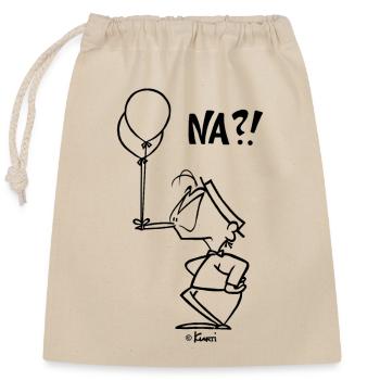Kurti Na Ballone - Verschließbarer Geschenkbeutel aus Baumwolle (25x30cm) - Natur - Vorne