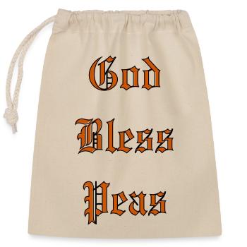 GodBlessPeas - Sac cadeau en coton avec cordon (25 x 30 cm) - nature - Devant