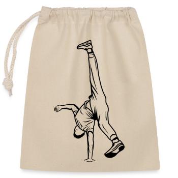 B Boy Skizze - Verschließbarer Geschenkbeutel aus Baumwolle (25x30cm) - Natur - Vorne