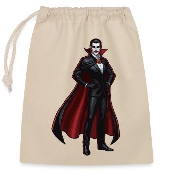 Dracula-Stil Frost mit rotem Cape-Cosplay - Verschließbarer Geschenkbeutel aus Baumwolle (25x30cm) - Natur - Vorne
