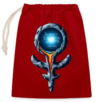 Jules Verne Rod - Closable cotton gift bag (25x30cm) - red - Front