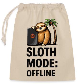 Tragheit Modus offline - Verschließbarer Geschenkbeutel aus Baumwolle (25x30cm) - Natur - Vorne