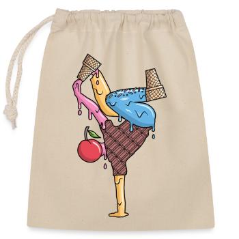 Breakdance Danse de la glace Breakdancer Breakdance - Sac cadeau en coton avec cordon (25 x 30 cm) - nature - Devant