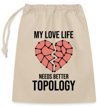 GIS Topology Data Clean Up Geo Love Humor - Closable cotton gift bag (25x30cm) - nature - Front