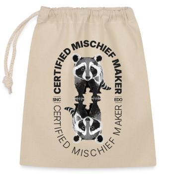 Voie de Tanuki - Sac cadeau en coton avec cordon (25 x 30 cm) - nature - Devant