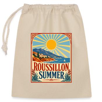 Roussillon Été Vintage - Sac cadeau en coton avec cordon (25 x 30 cm) - nature - Devant