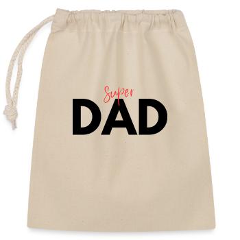 Superpapa sagt bestes Vatertagsgeschenk - Verschließbarer Geschenkbeutel aus Baumwolle (25x30cm) - Natur - Vorne