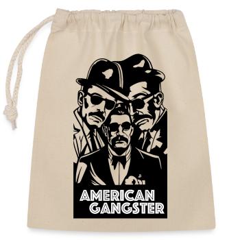 VALEEWEAR- Gangster américain - Sac cadeau en coton avec cordon (25 x 30 cm) - nature - Devant