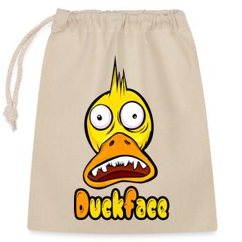 Tête de canard - Sac cadeau en coton avec cordon (25 x 30 cm) - nature - Devant