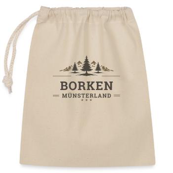 Borken - Münsterland - Sac cadeau en coton avec cordon (25 x 30 cm) - nature - Devant
