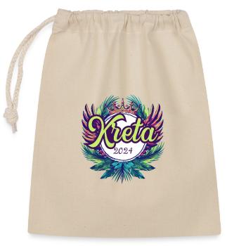 Crète 2024 Coloré - Sac cadeau en coton avec cordon (25 x 30 cm) - nature - Devant