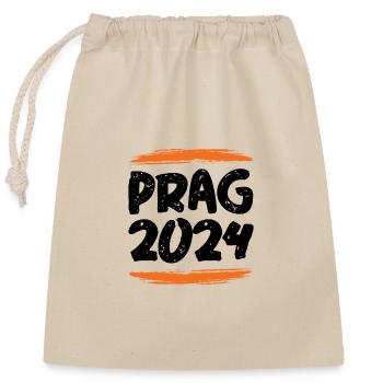 Prague 2024 - Closable cotton gift bag (25x30cm) - nature - Front