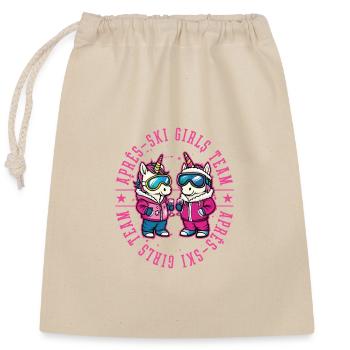 Après-ski Filles Team Licorne - Sac cadeau en coton avec cordon (25 x 30 cm) - nature - Devant