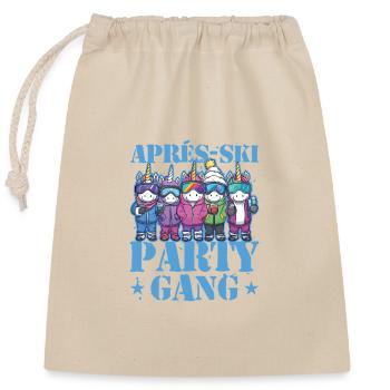 Après-ski Party Gang Licorne - Sac cadeau en coton avec cordon (25 x 30 cm) - nature - Devant