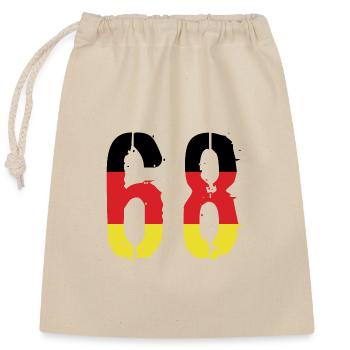 68 Zahl Deutschland Trikot - Verschließbarer Geschenkbeutel aus Baumwolle (25x30cm) - Natur - Vorne