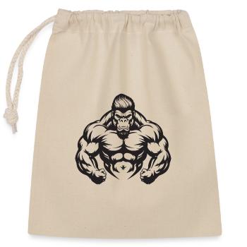 Arène Gorilla Muscles Beast - Sac cadeau en coton avec cordon (25 x 30 cm) - nature - Devant