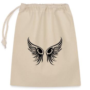 Icône d’aile - Sac cadeau en coton avec cordon (25 x 30 cm) - nature - Devant