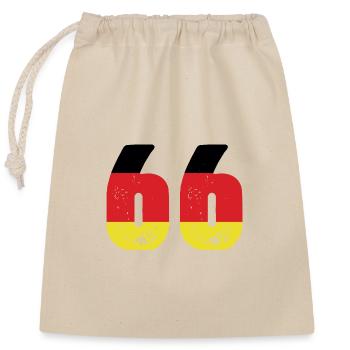 66 Number Jersey Germany - Closable cotton gift bag (25x30cm) - nature - Front